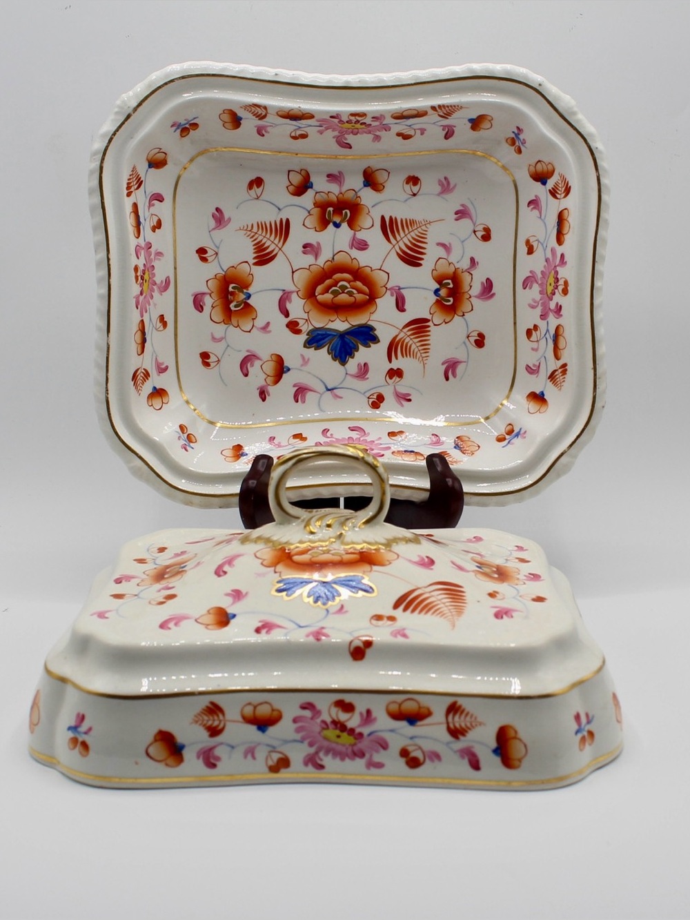 Early 19th Century Derby Porcelain Covered Vegetable Tureen, 1806-1825